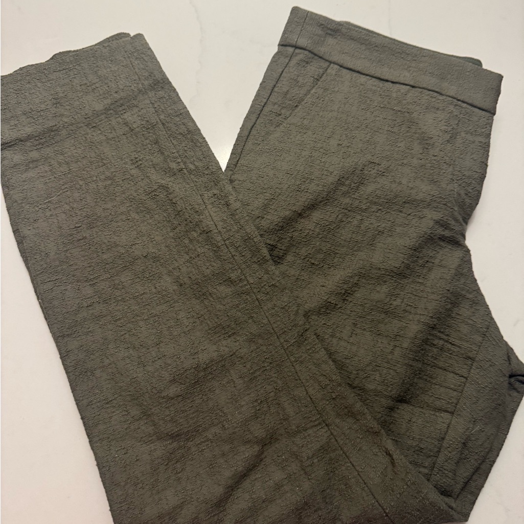 Diane Von Furstenberg Olive Green Skinny Straight Pants Sz 0